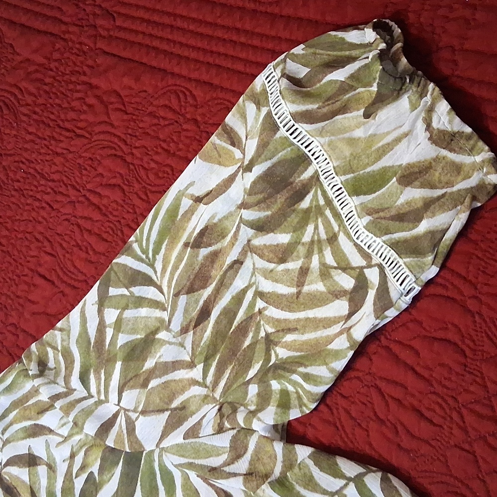 Catherines Green and White Tunic Top - Picture 6 of 9